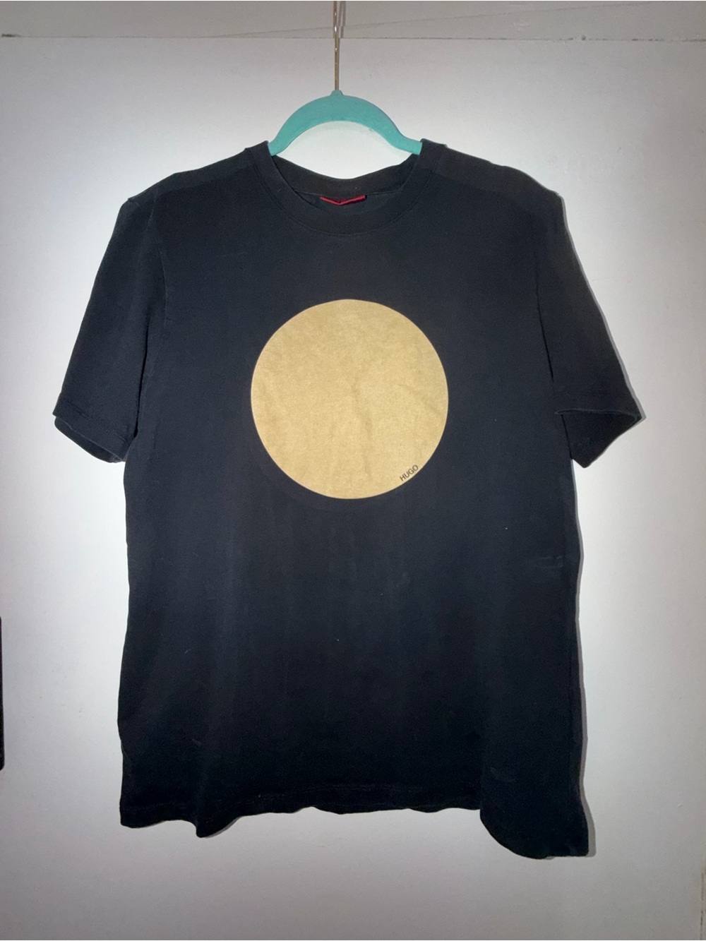 Hugo Boss Black Short-Sleeve Tee with Gold Circle